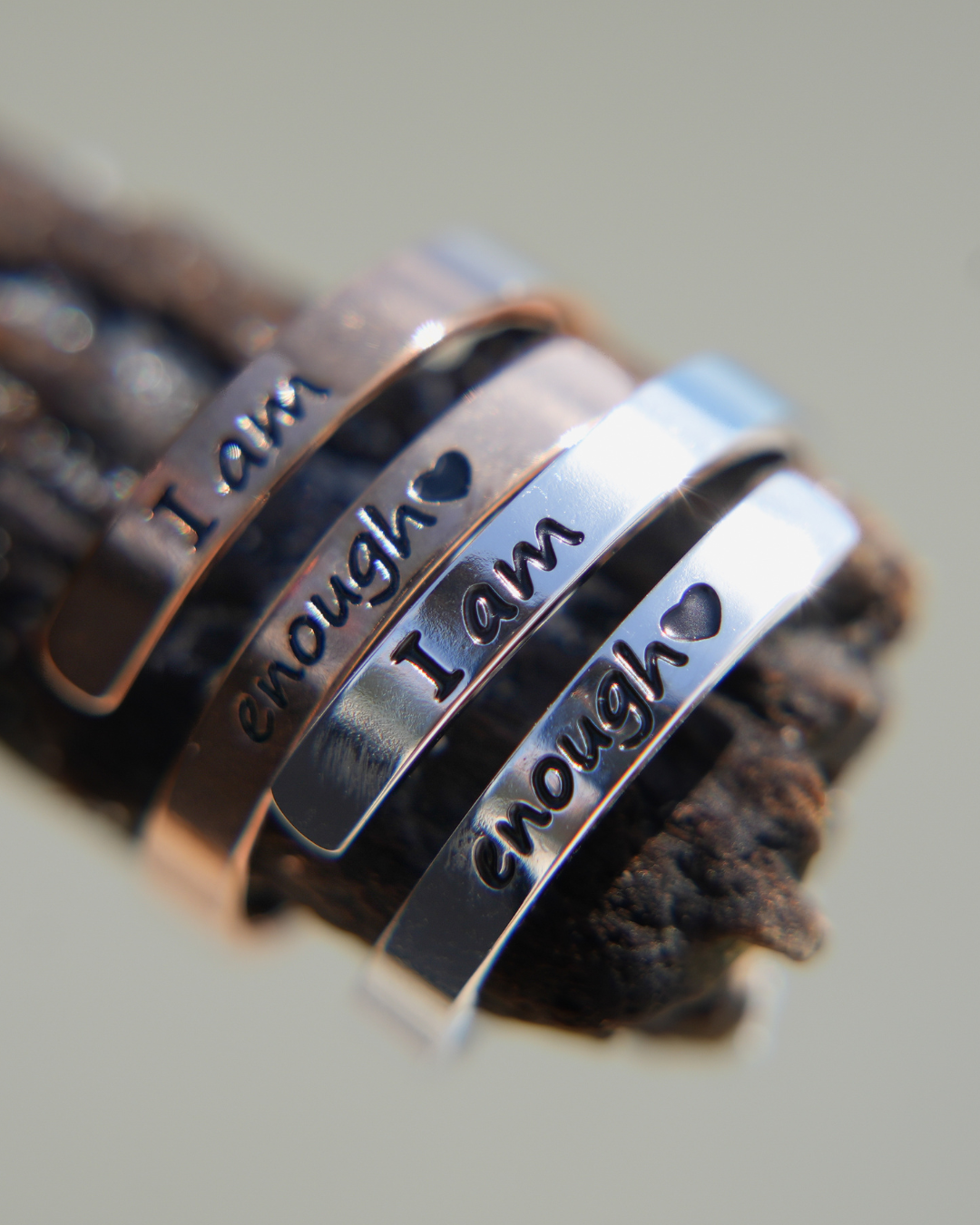 I Am Enough Ring Rose Gold